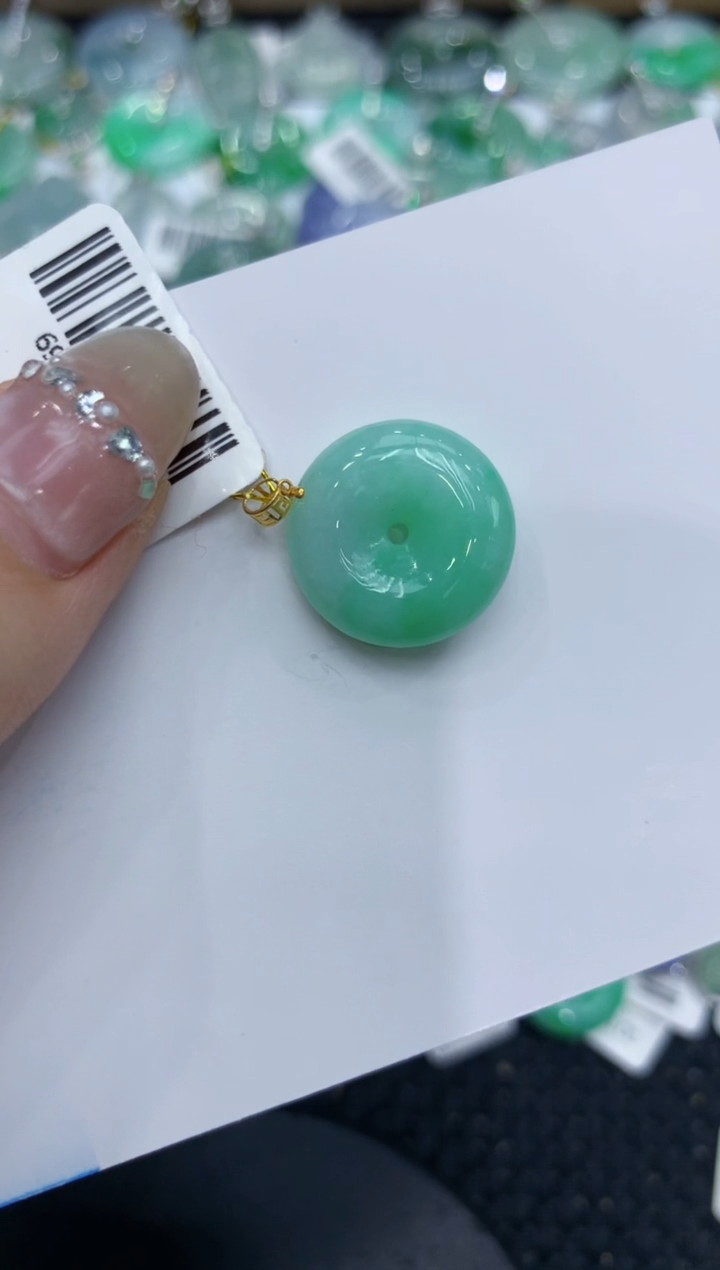【闪购商品】翡翠颈饰18K金镶嵌222222222