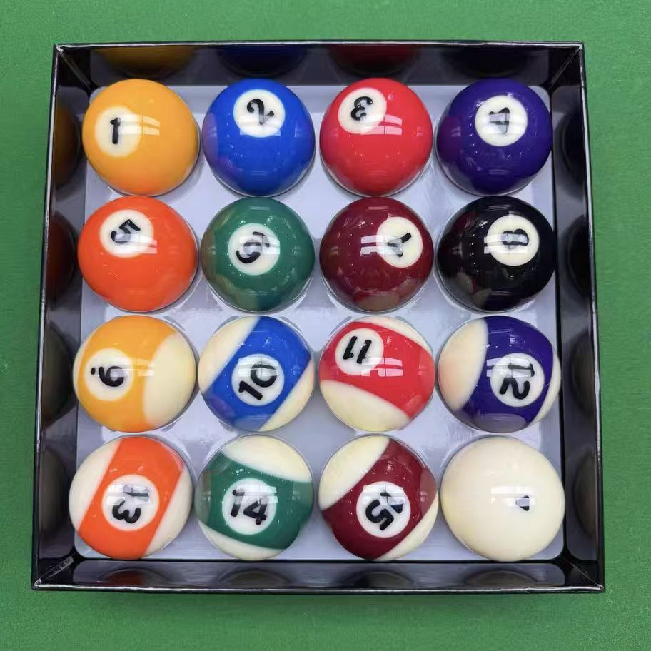 全新高档进口黄铜B级中式美式黑八台球子（微瑕介意勿拍）