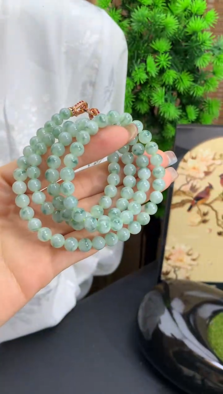 【闪购商品】翡翠手链未镶嵌卡7.3mm
