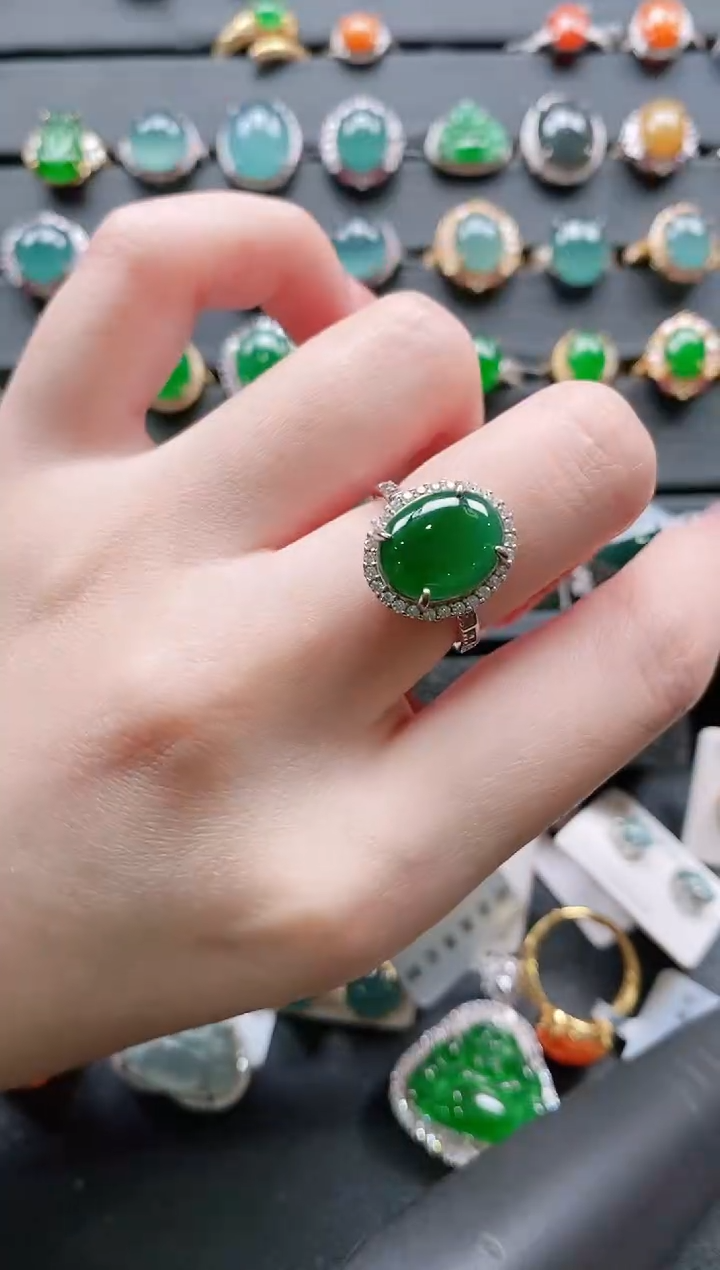 【闪购商品】翡翠戒指银S925镶嵌11111111