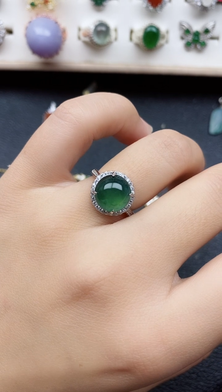 【闪购商品】翡翠戒指银S925镶嵌11111