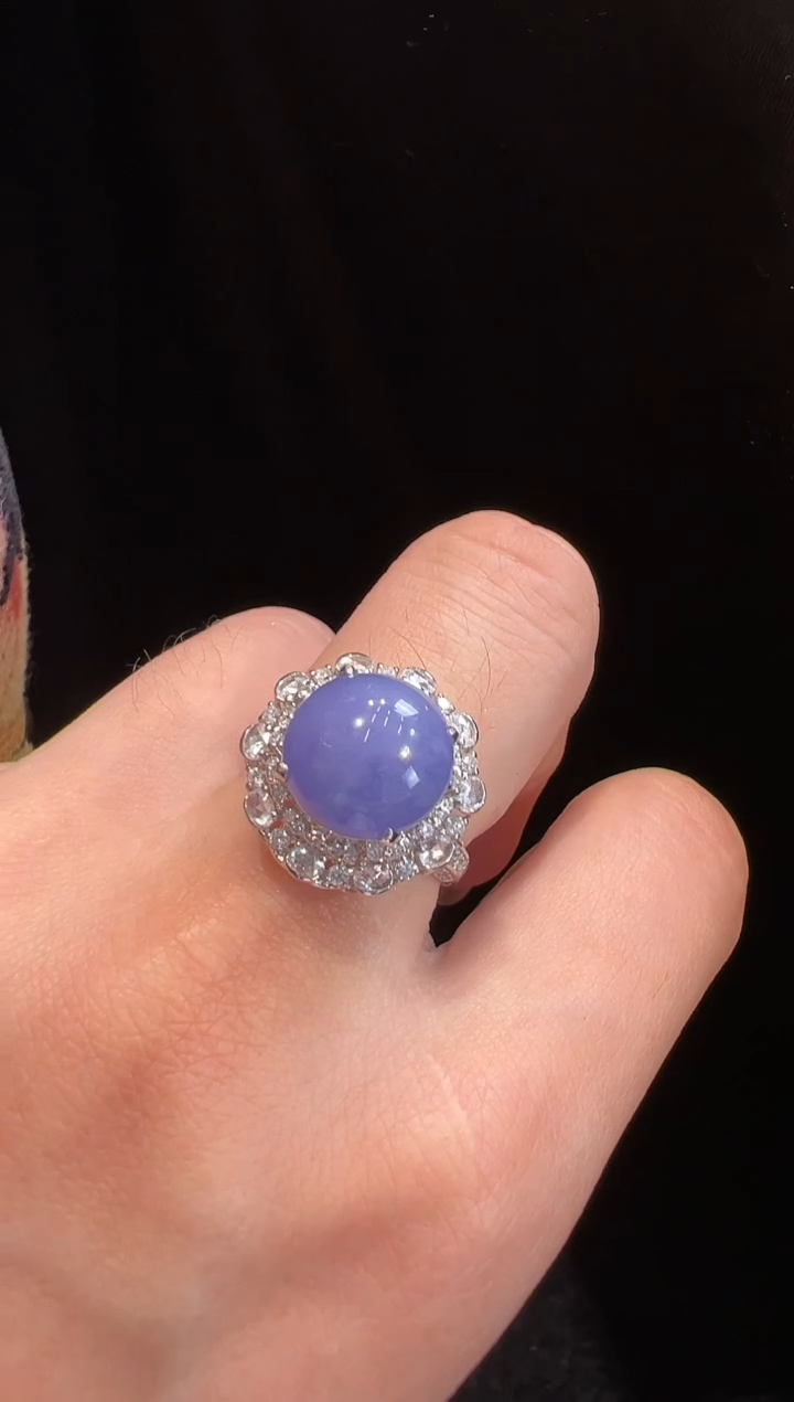 【闪购商品】翡翠戒指18K金镶嵌戒指