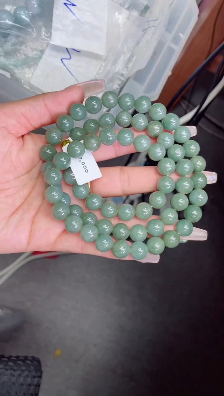 未镶嵌定制翡翠珠串