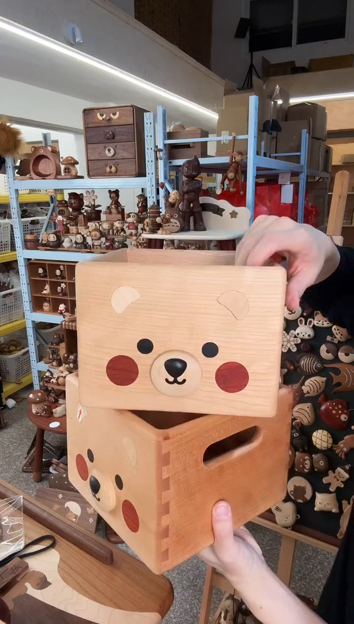 木樱桃木瑕疵小熊筐