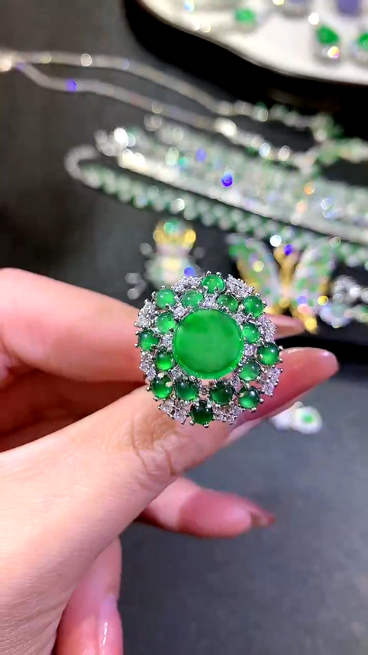 【闪购商品】翡翠戒指银S925镶嵌73-戒指（多样性发货一件