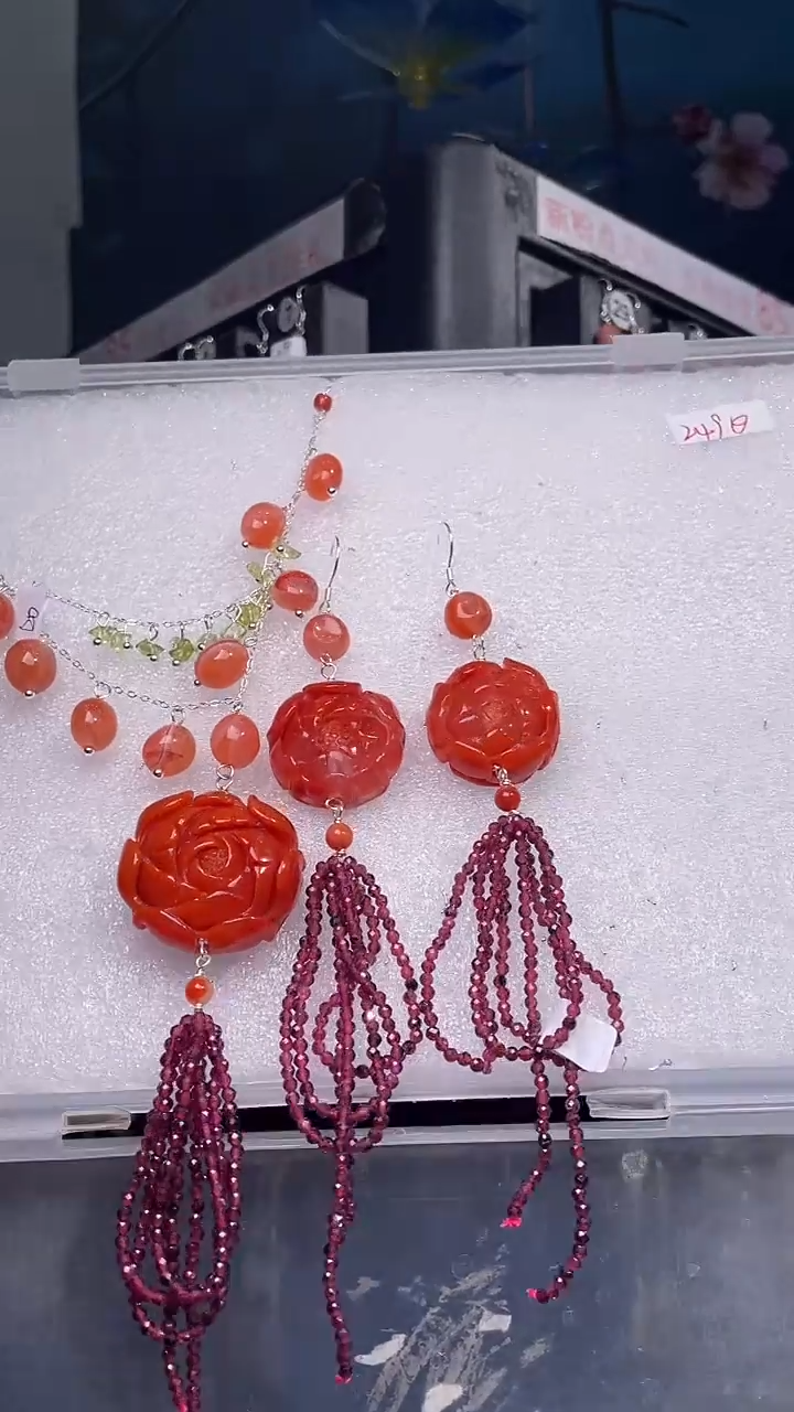 银S925镶嵌耳饰紫晶团***@ 团团圆圆3发1