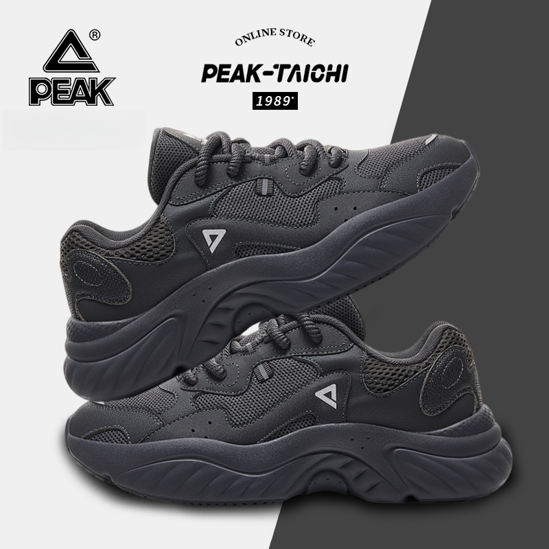 匹克小胖鞋复古厚底增高老爹鞋男冬季轻弹缓震耐磨运动鞋DE440371