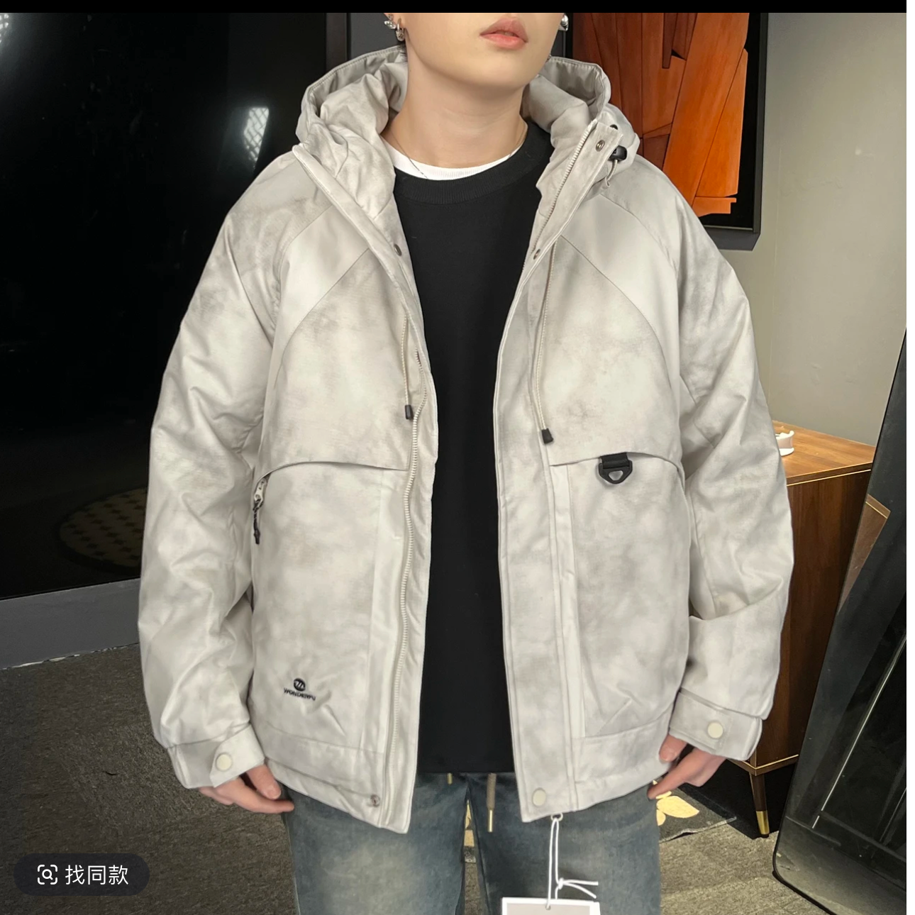 ZY911【大漠客栈】春季新款厚外套二棉连帽帅气百搭