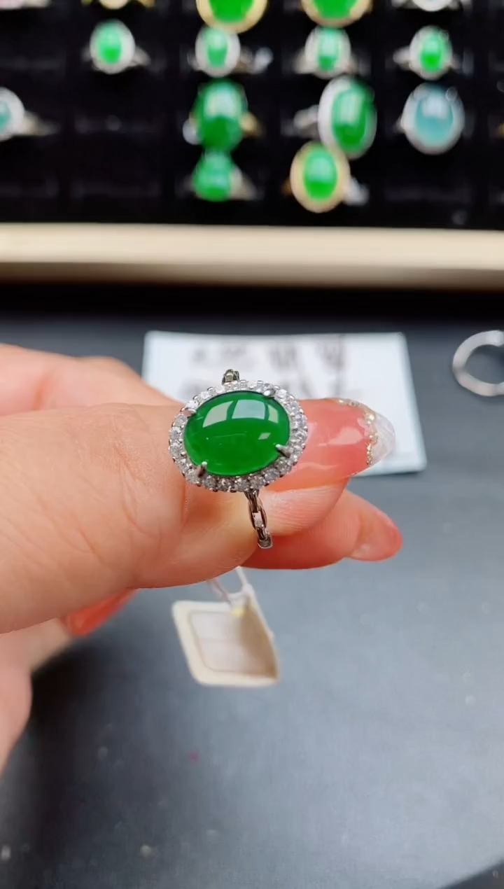 【闪购商品】翡翠戒指银S925镶嵌1212