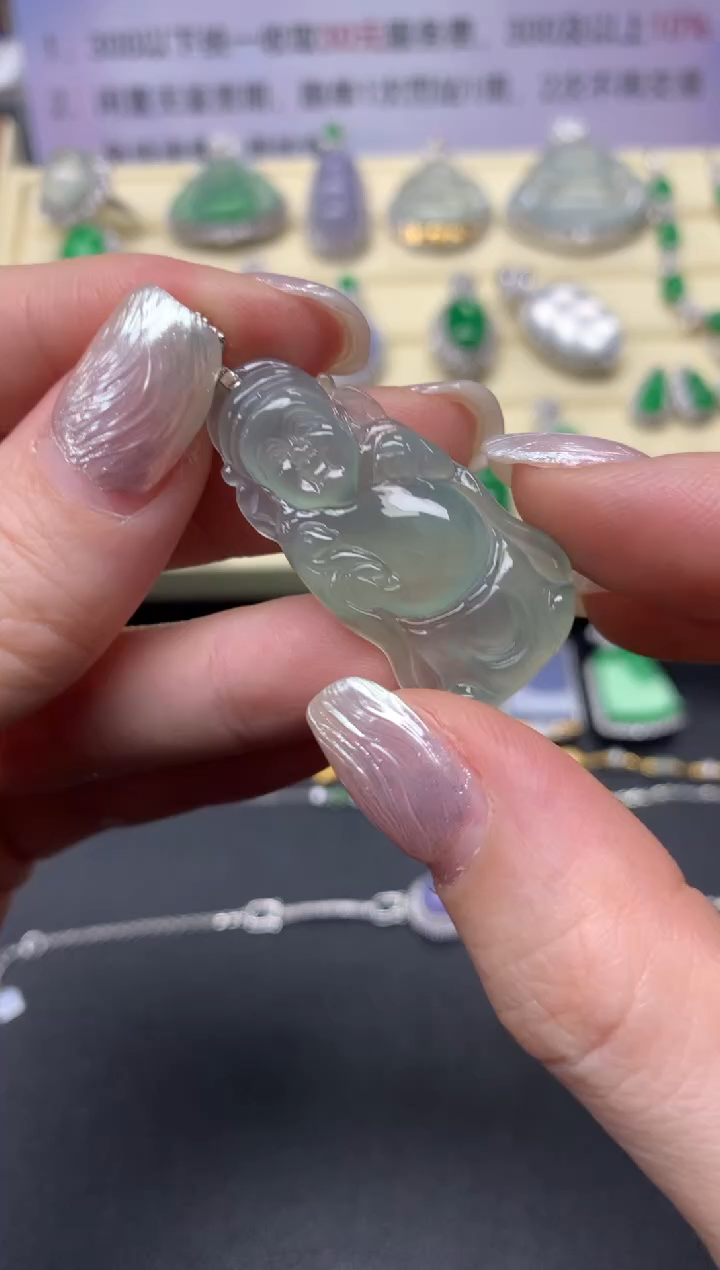 【闪购商品】翡翠吊坠(不含链)18K金镶嵌吊坠|1800+180
