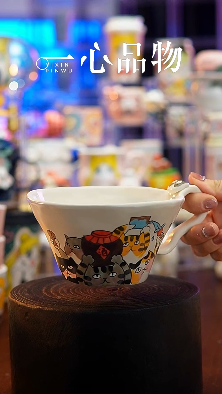 杯子瓷A275景德镇手工手绘杯子摆件