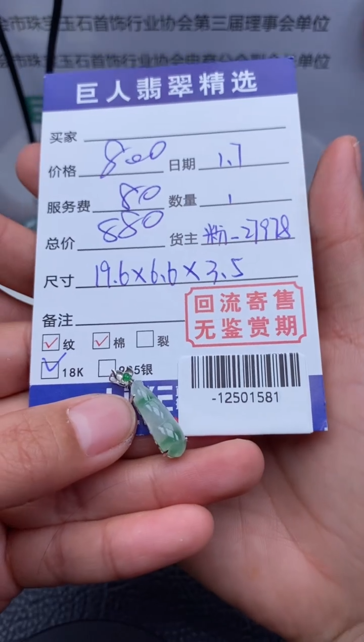 【闪购商品】翡翠颈饰18K金镶嵌多人-12501581