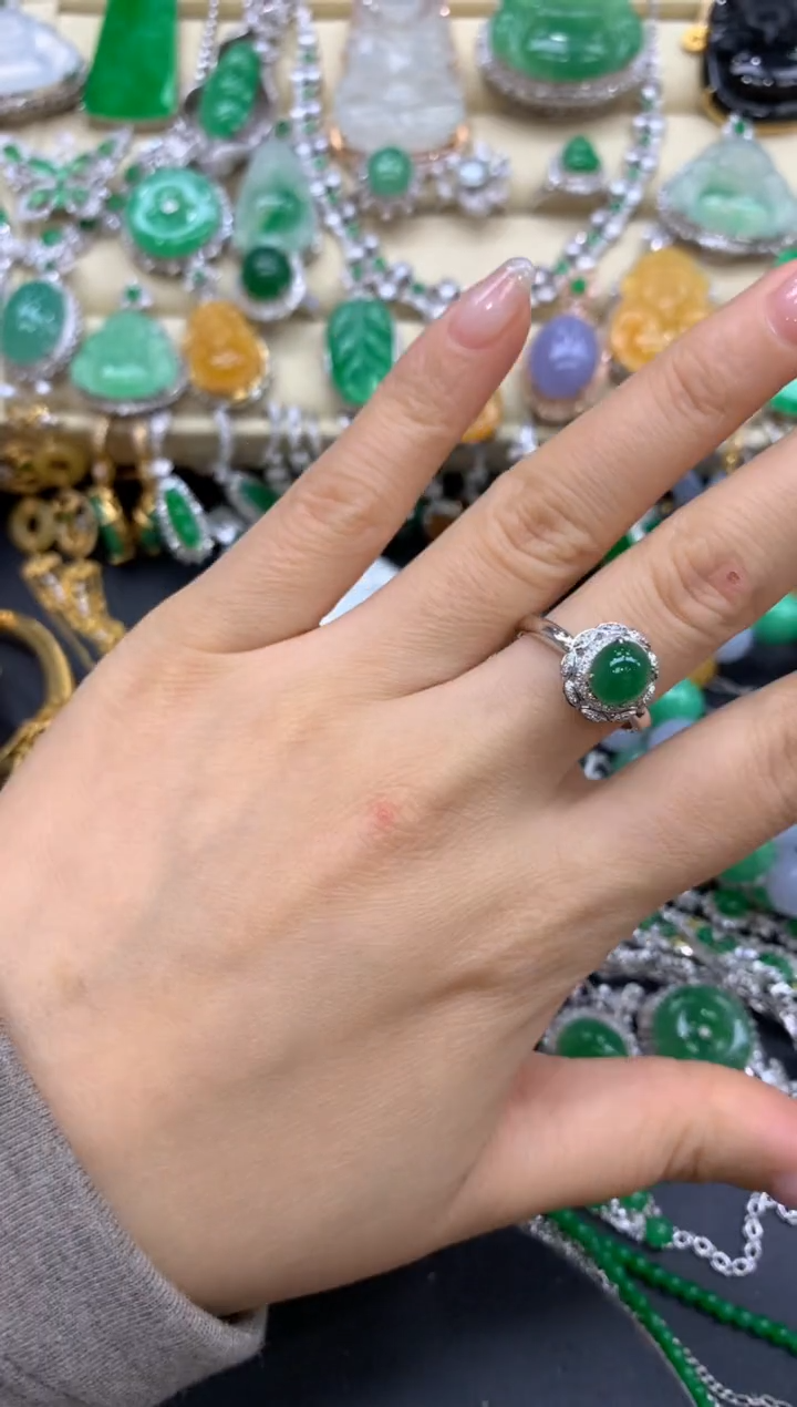 【闪购商品】翡翠戒指18K金镶嵌326-中国好珍宝1