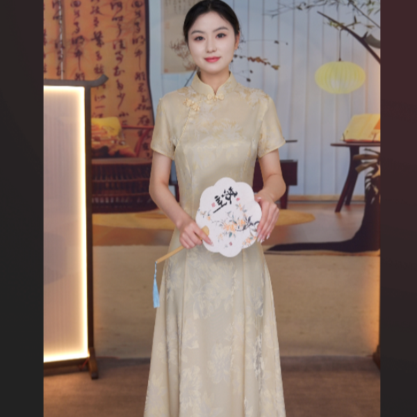 GUXI/故汐薄款夏季日常中国风改良气质旗袍女士新