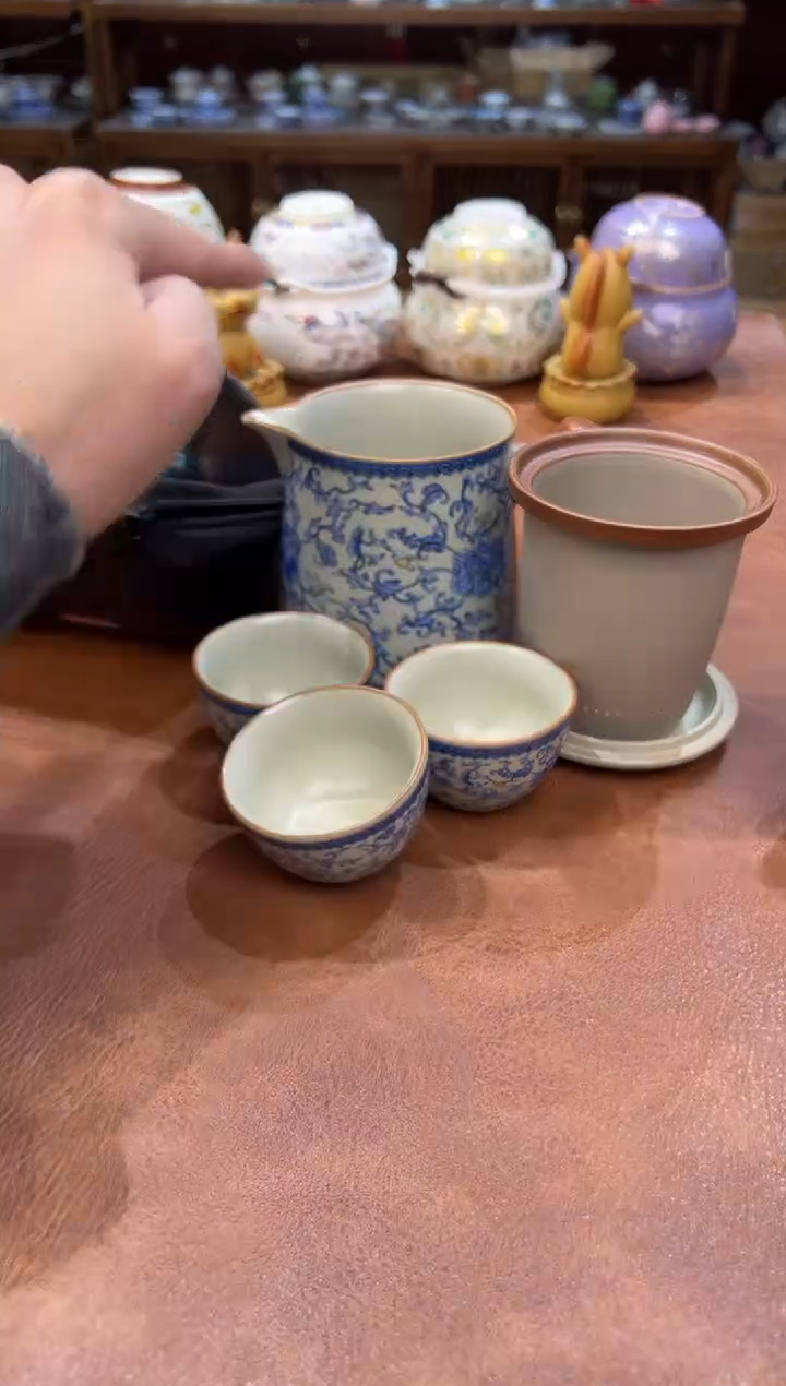 真的很便宜会开片的旅行茶具