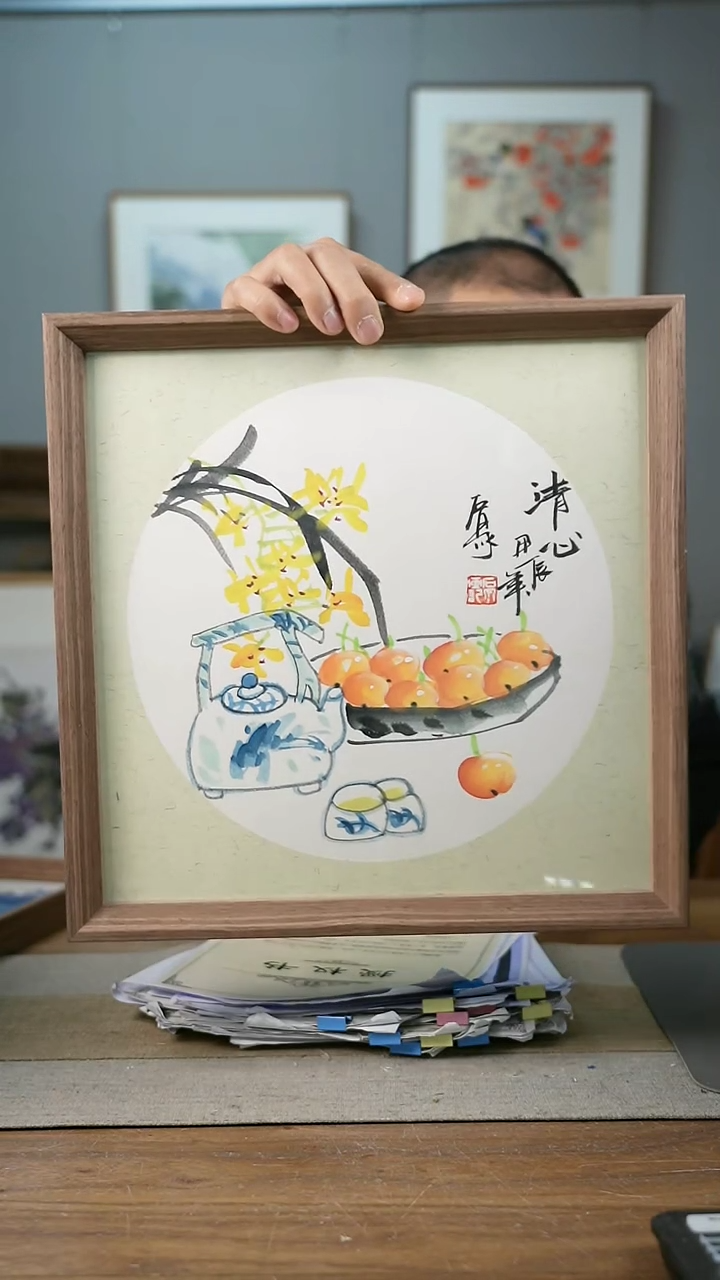 【闪购商品】书法协会会员老师带框作品-手书/绘同款作品