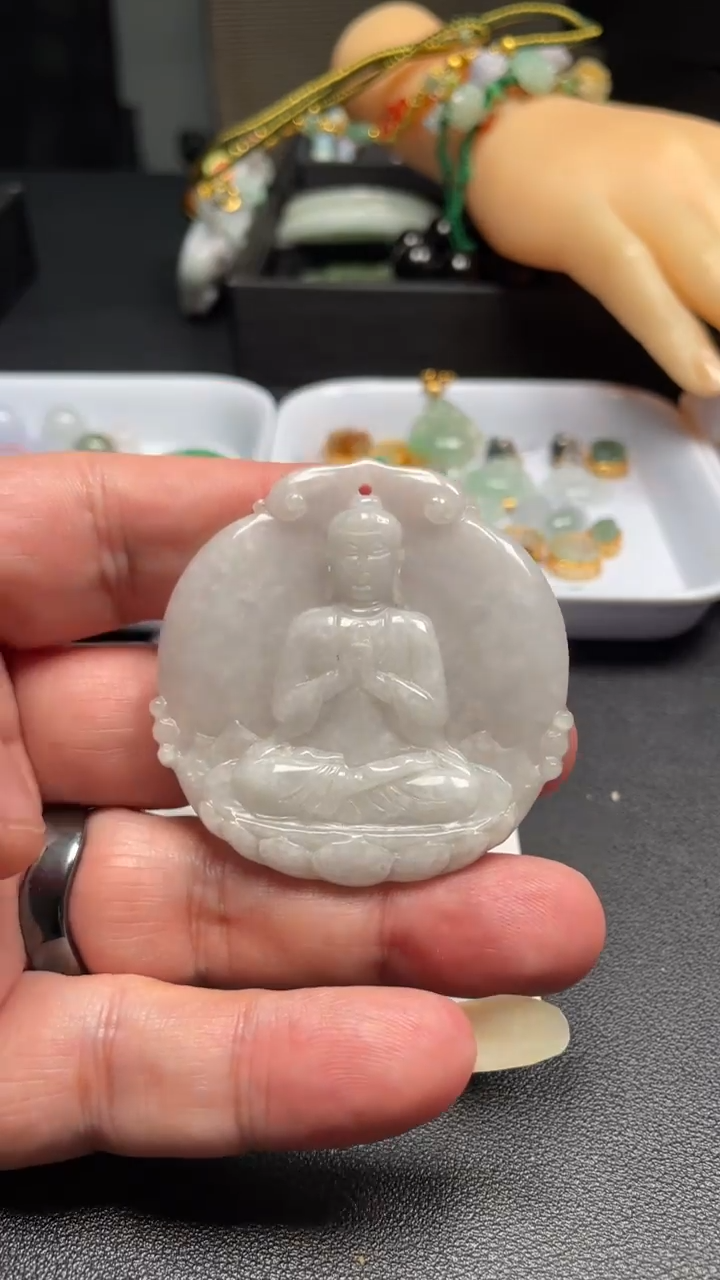 颈饰未镶嵌翡翠天然缅甸翡翠A货