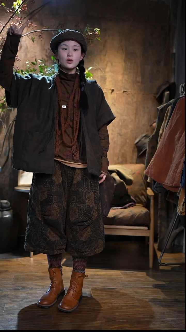 昔玙 水洗做旧 新款棉裤