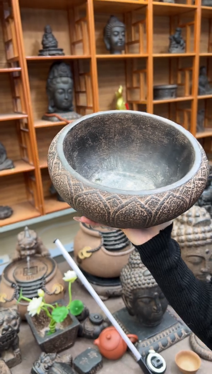 陶土【火山泥】莲花钵