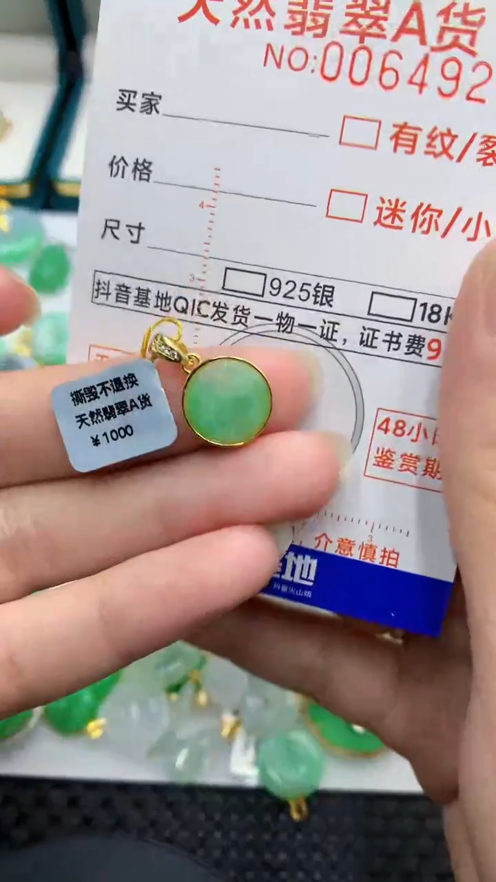 【闪购商品】翡翠颈饰银S925镶嵌            8
