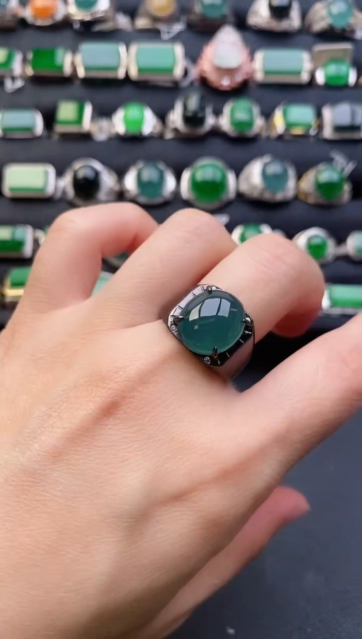【闪购商品】翡翠戒指银S925镶嵌11111111111
