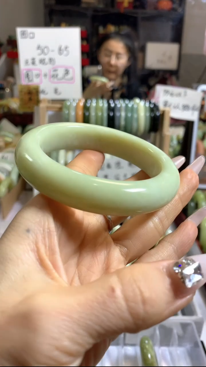 未镶嵌岫玉手镯58 59+