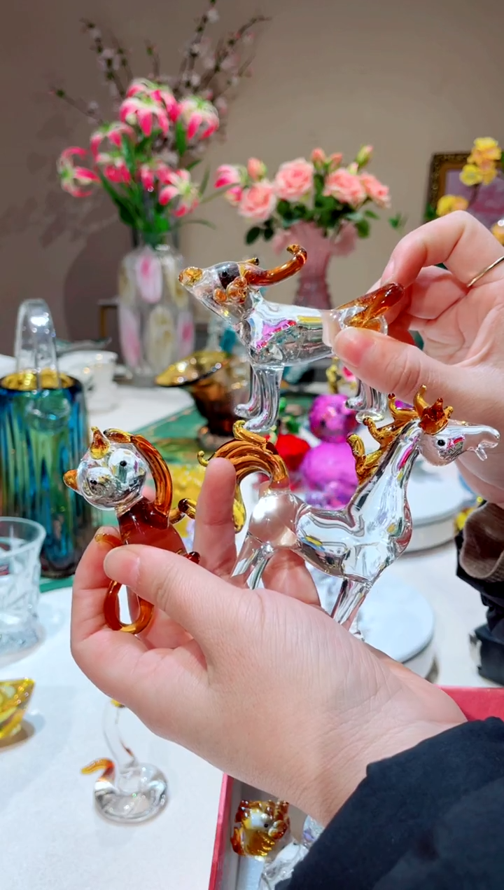 【闪购商品】琉璃手工艺品    金色猴马牛