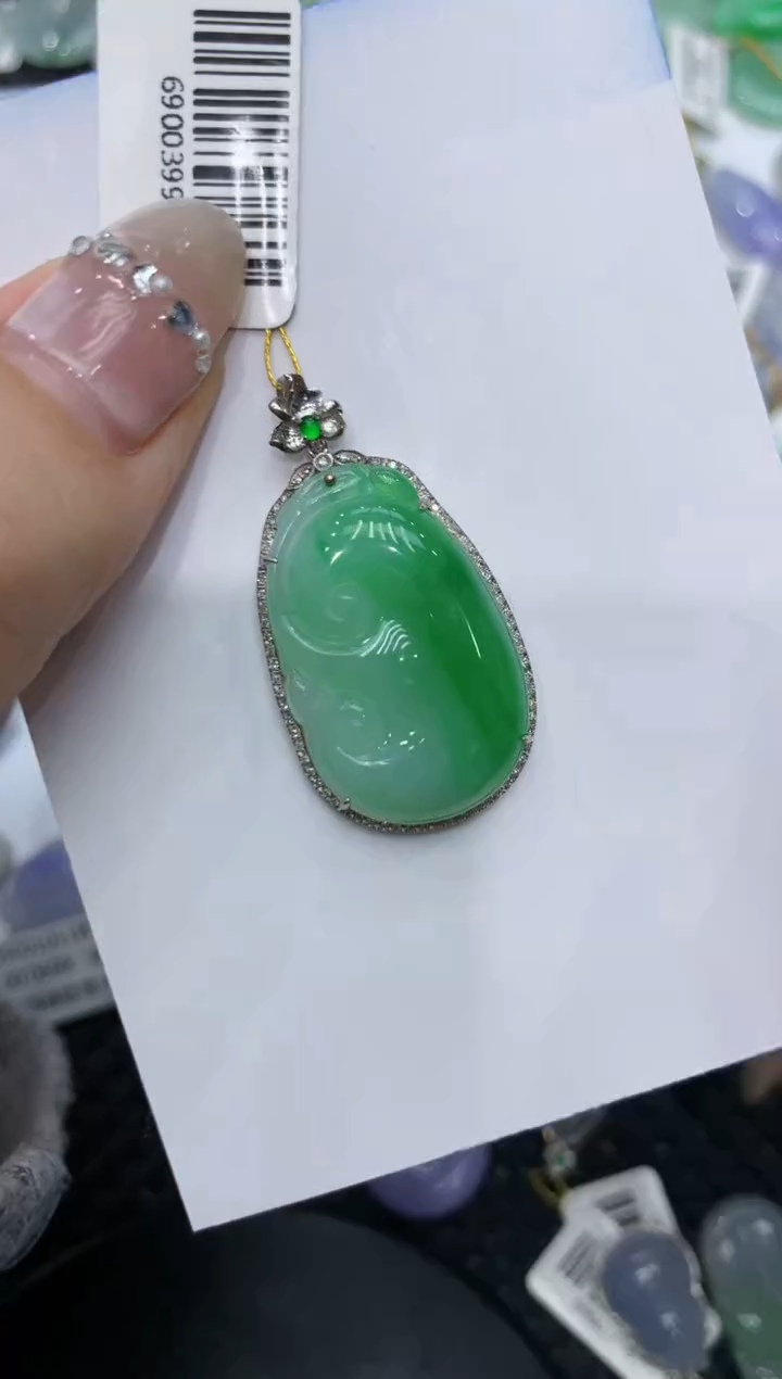 【闪购商品】翡翠颈饰18K金镶嵌222222222