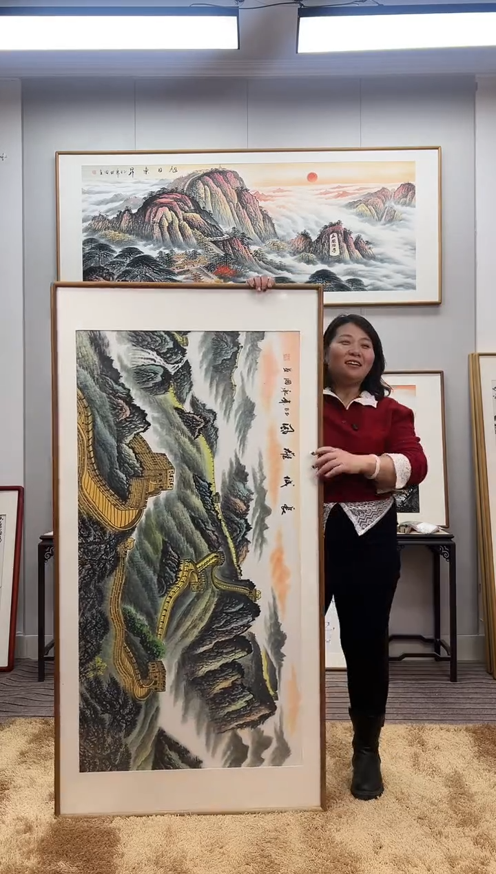 国画手绘长城162*82尺寸