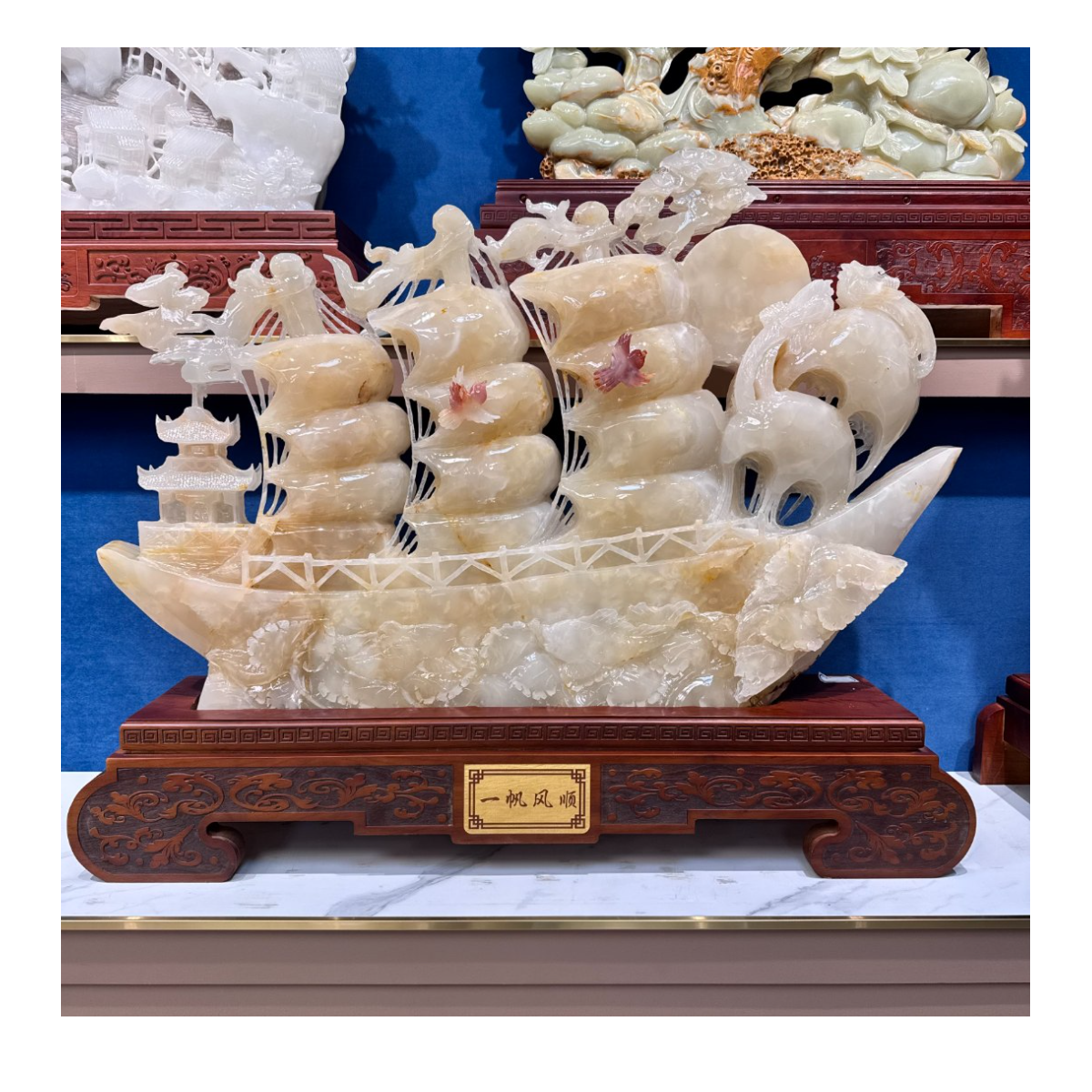 【一帆风顺摆件】大船摆件  办公室公司摆件  客厅摆件 茶室摆件