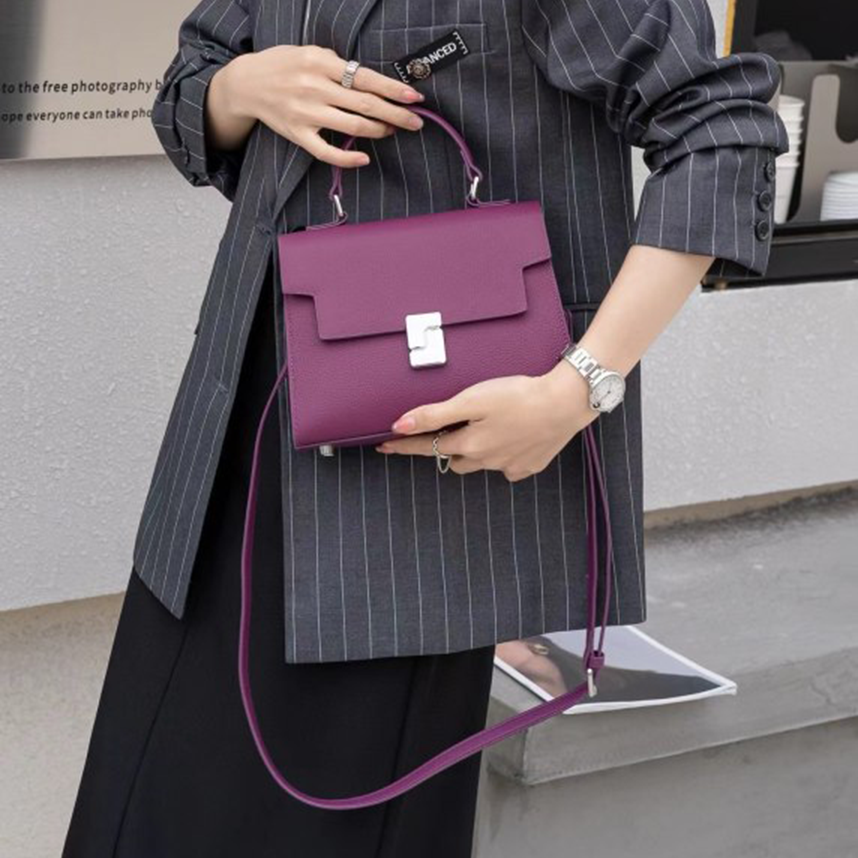 【RAIN.CUN】SLBL-7101-紫色气质时尚百搭简约斜跨轻奢女包