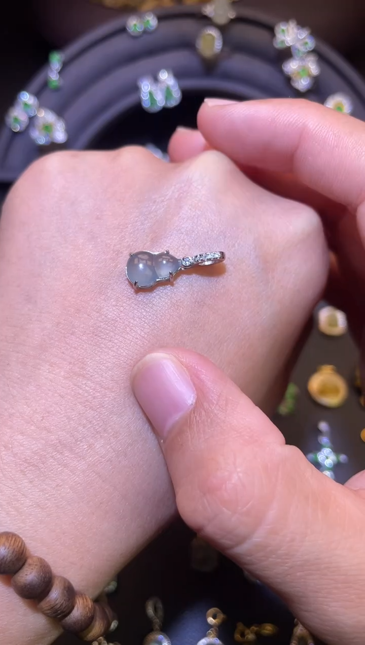 吊坠(不含链)银S925镶嵌翡翠1