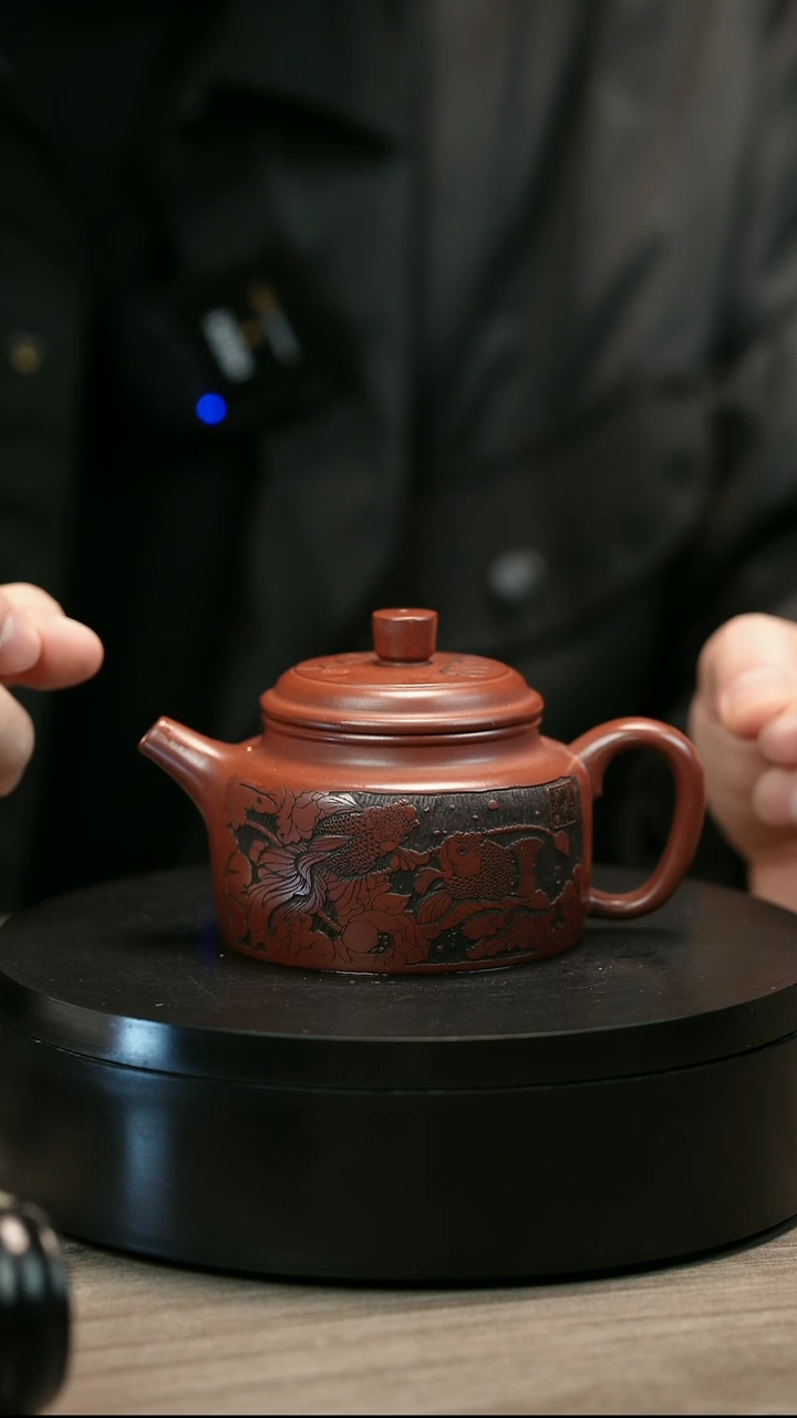 茶壶紫砂L**iH2419李發香龙血砂荷气生财德中