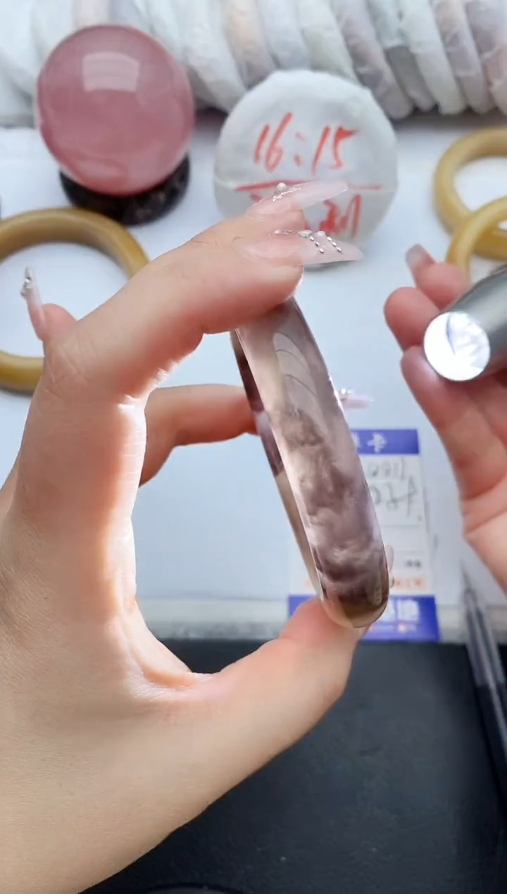 【闪购商品】石英质玉手镯未镶嵌G417+58/59