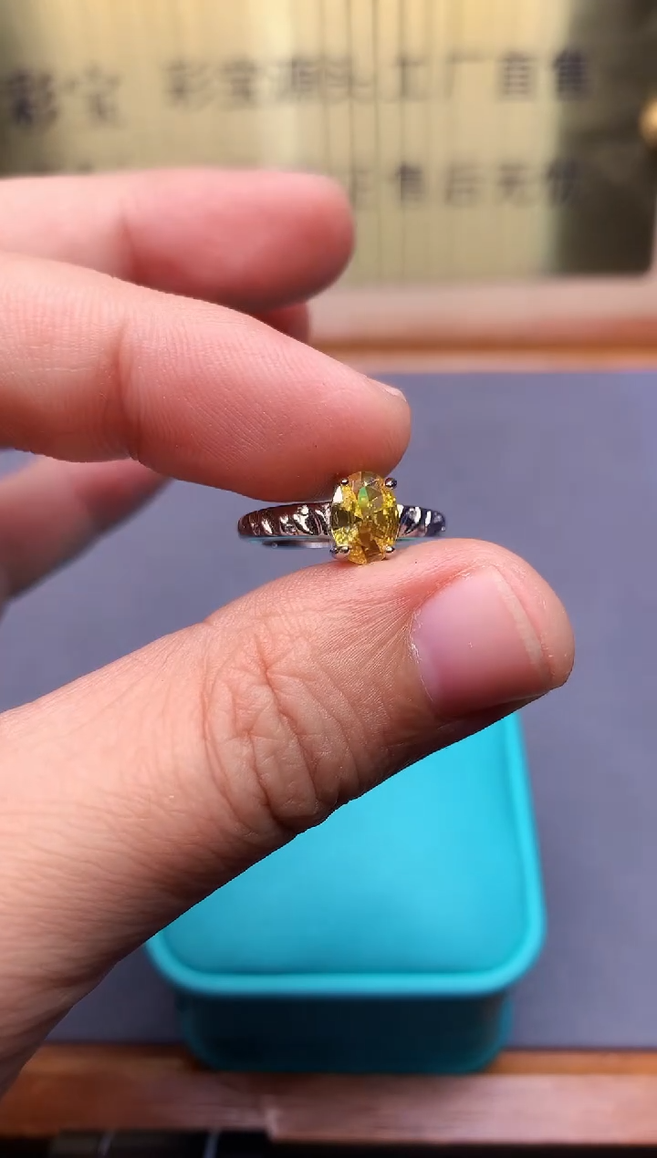 【闪购商品】蓝宝石戒指银S925镶嵌........