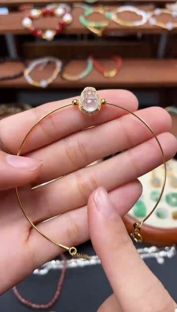 【闪购商品】翡翠套链银S925镶嵌一个  JK506