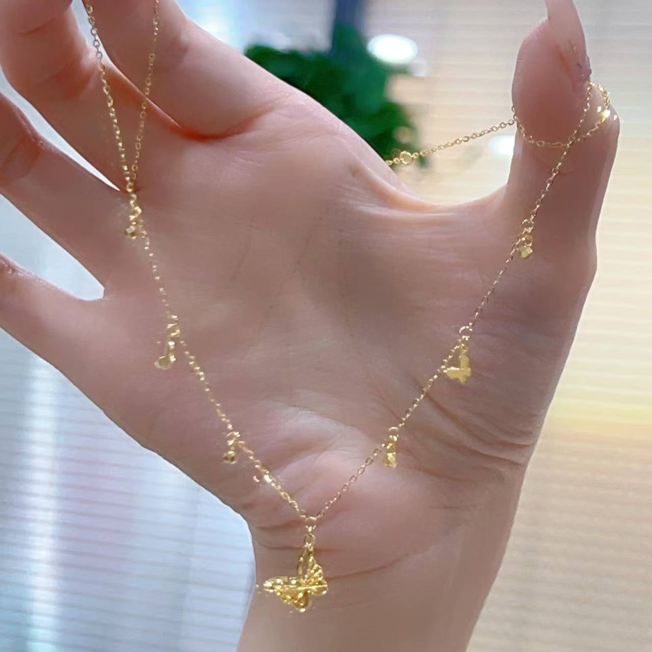 【琪琪专属】足金999蝴蝶飞舞5G轻奢套链时尚百搭(多退少补)