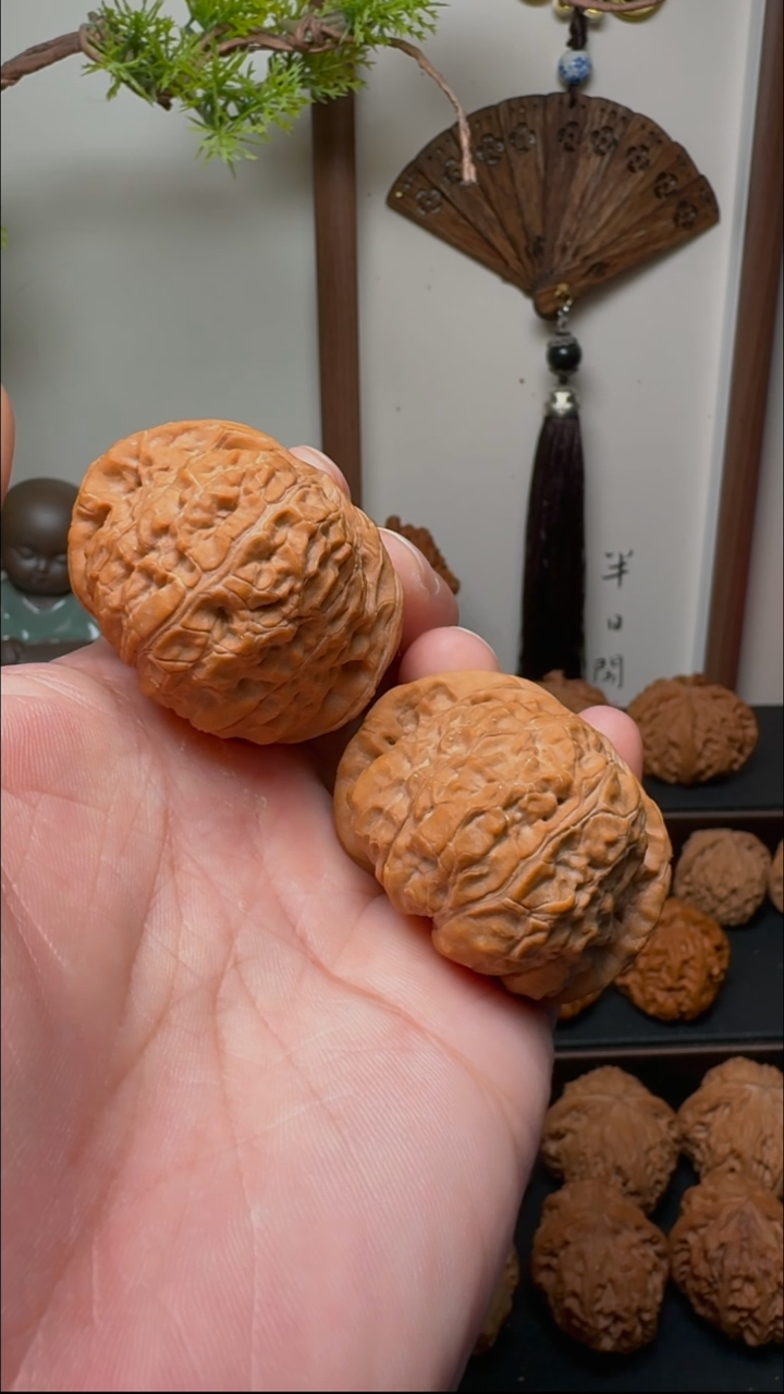 把件文玩核桃44边蓟县南瓜墩 货头对