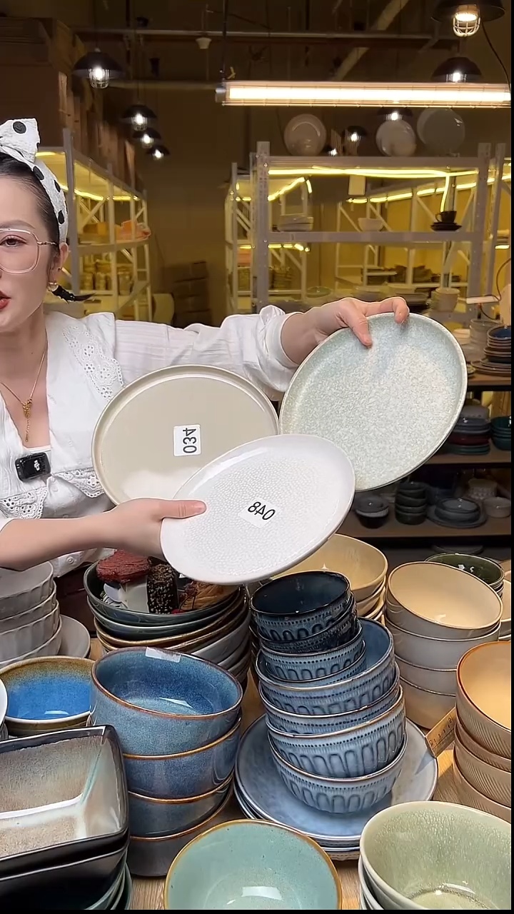 瓷290外贸尾货窑变釉下彩默认瑕疵