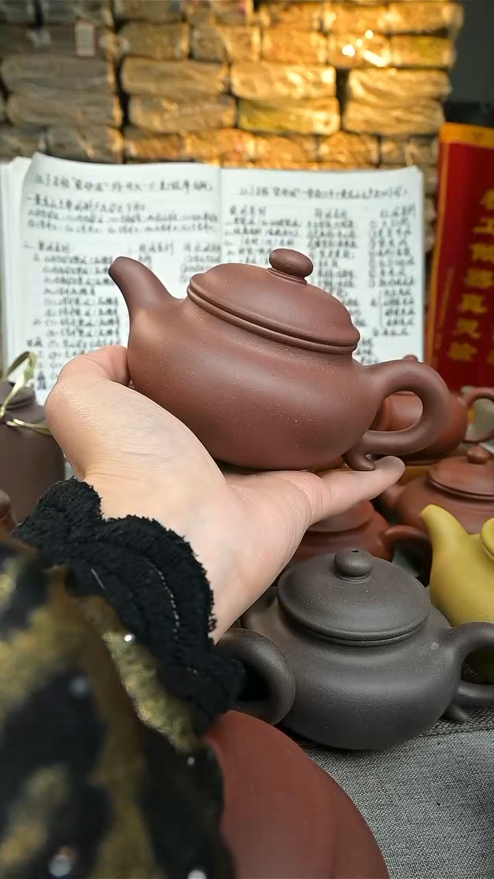 【闪购商品】紫砂茶壶四号井底槽青275cc