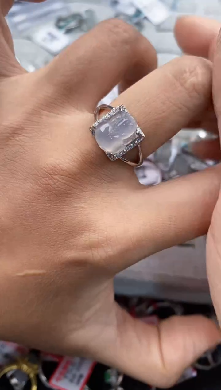 银S925镶嵌戒指翡翠111---4