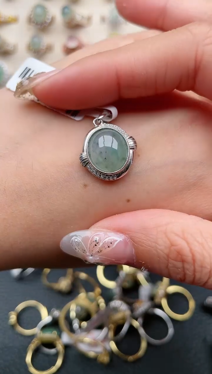 【闪购商品】翡翠戒指银S925镶嵌1111