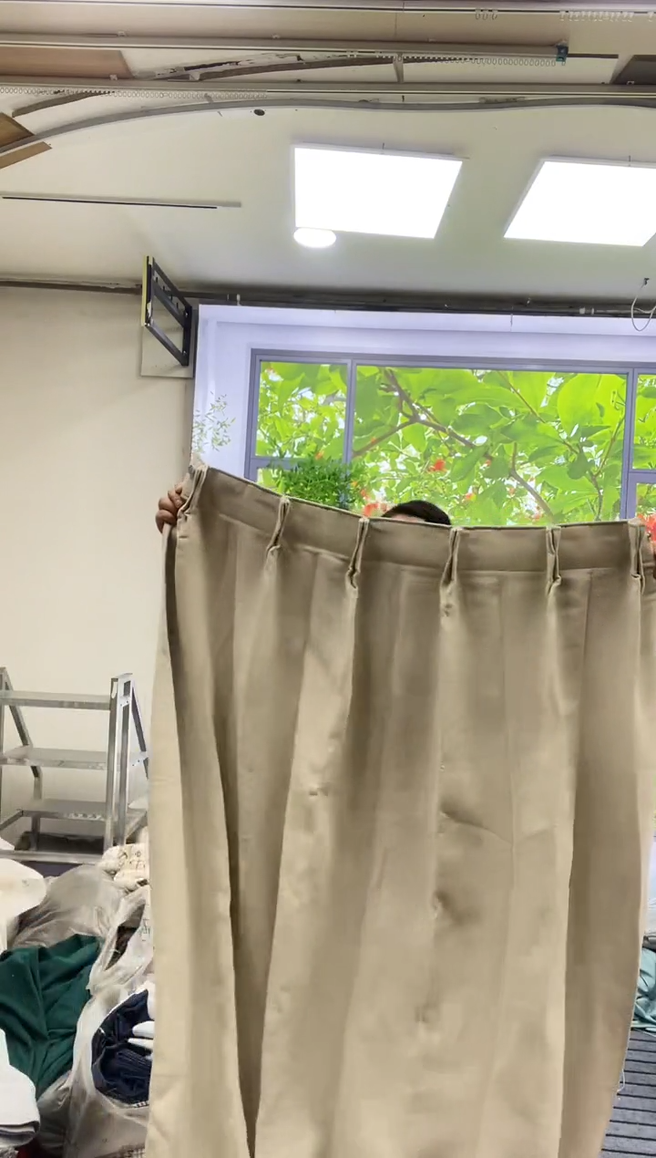 混纺棉麻3米对开 钩 号 孤品窗帘