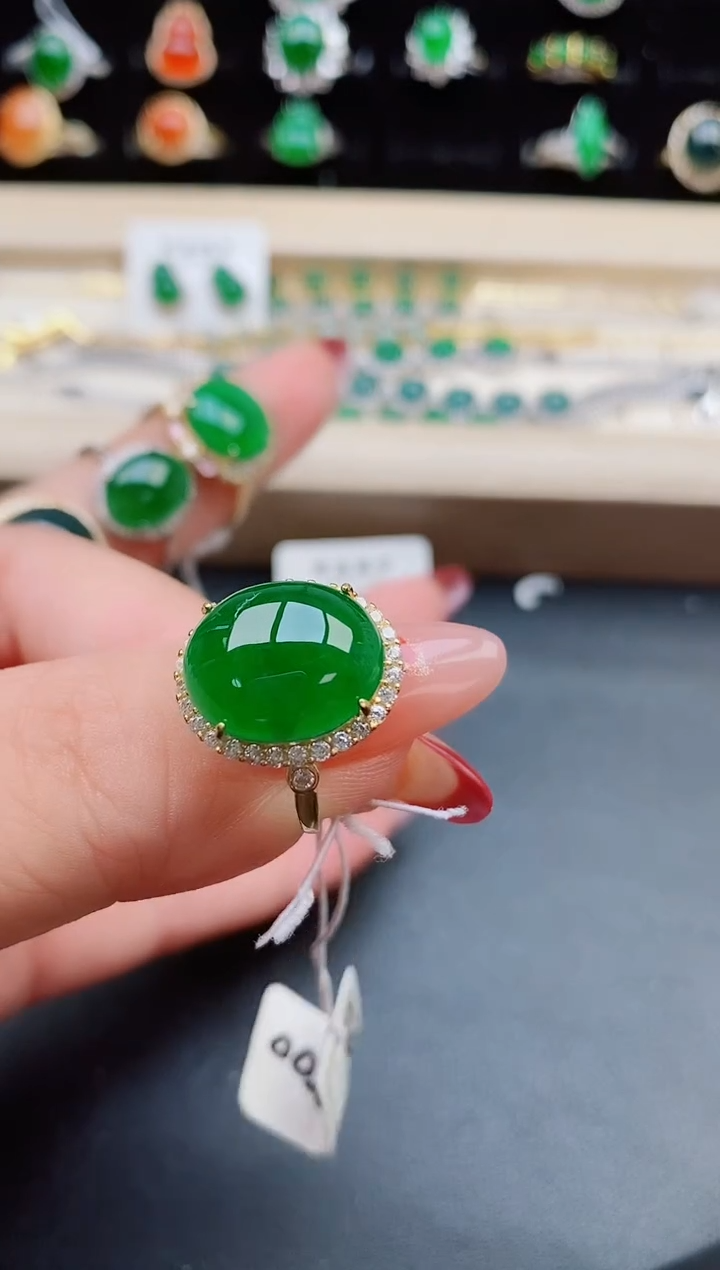 【闪购商品】翡翠戒指银S925镶嵌321321