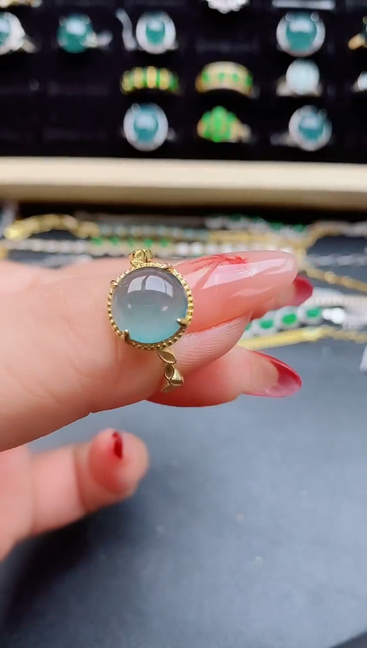 【闪购商品】翡翠戒指银S925镶嵌5080550