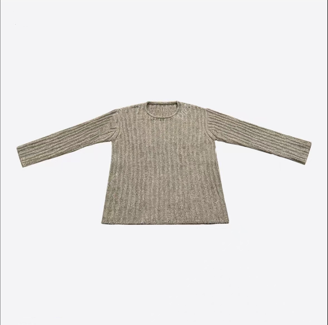 琥珀流光风美拉德复古休闲圆领针织衫秋冬790010---2