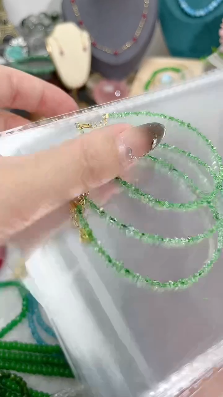 【闪购商品】钻石手链银S925镶嵌绿色99