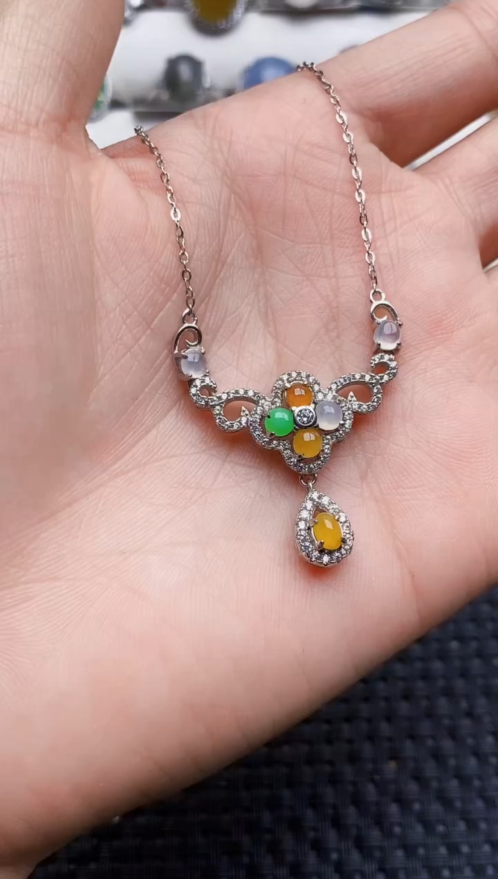 银S925镶嵌戒指翡翠5387