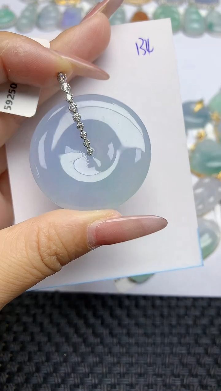 【闪购商品】翡翠颈饰18K金镶嵌天然A货翡翠 134