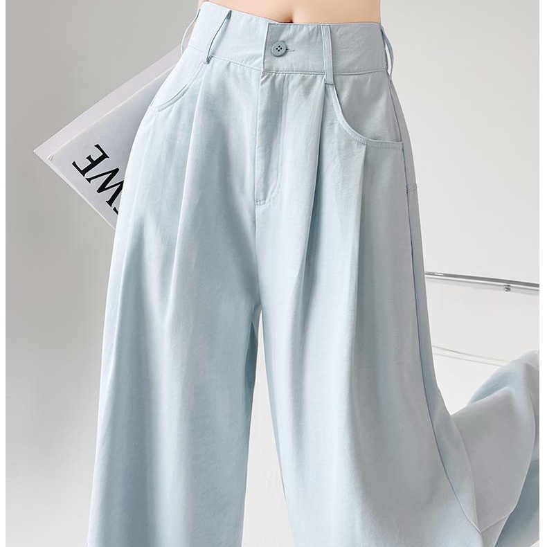 早拍早发（送运费险）高腰版型西装奶芙裤夏季新款宽松休闲阔腿裤